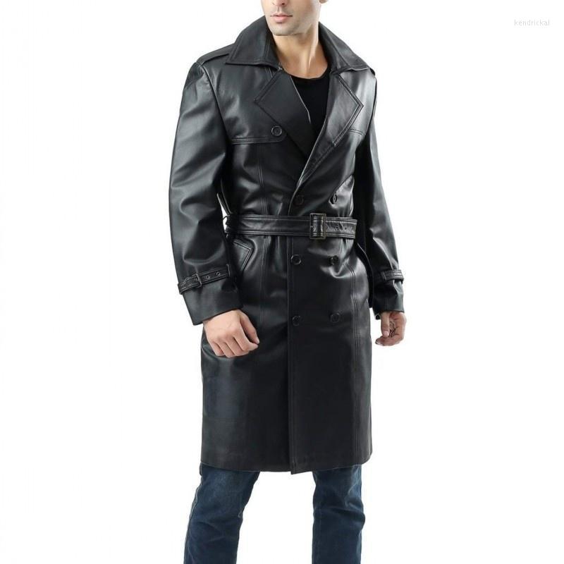 Men's Trench Coats Autumn 2022 Winter Mens Leather Coat Male Long Large Size Business Casual Turn-Down Collar Overcoat British Style Kend22, Black
Men's Trench Coats Autumn 2022 Winter Mens Leather Coat Male Long Large Size Business Casual Turn-Down Collar Overcoat British Style Kend22, Black