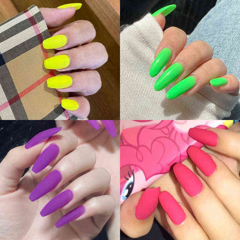 NXY Nail Gel Neon Polish 7 5ml Fluorescent Green Yellow Colors Soak Off Uv Varnish Art Manicure Matte Effect 0328