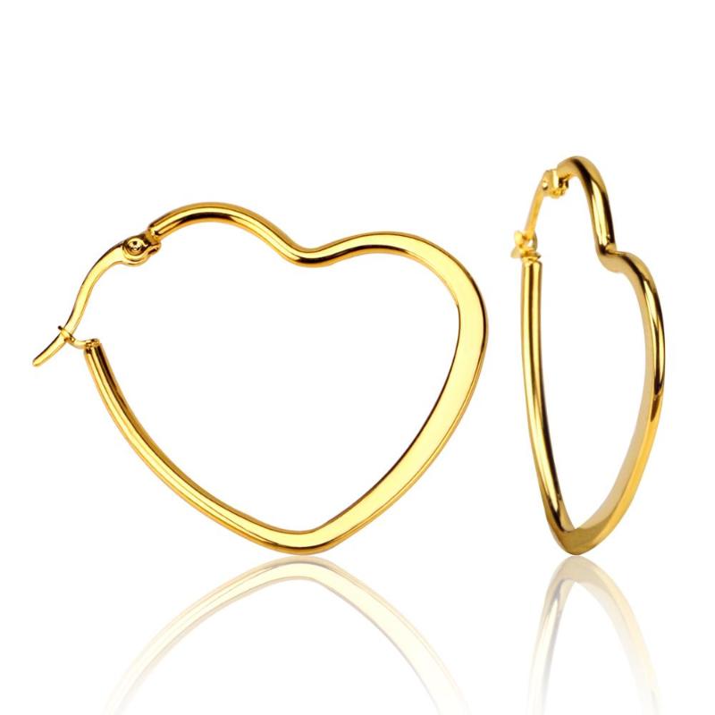 Hoop & Huggie LUXUKISSKIDS Heart-Shaped Fashion Stainless Steel Gold Color Big Earrings For Women Jewelry Accessories Birthday Present
Hoop & Huggie LUXUKISSKIDS Heart-Shaped Fashion Stainless Steel Gold Color Big Earrings For Women Jewelry Accessories Birthday Present