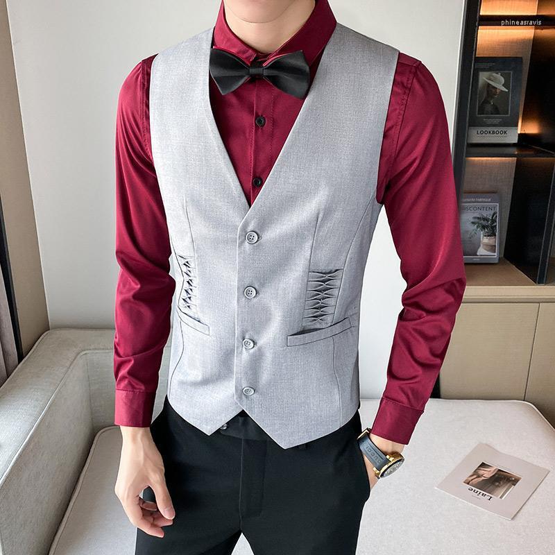 Men's Vests Business Men Fashion Solid Color V Neck Sleeveless Button Closure All-match Pocket Blazer Suit Formal WaistcoatMen's Phin22, White
Men's Vests Business Men Fashion Solid Color V Neck Sleeveless Button Closure All-match Pocket Blazer Suit Formal WaistcoatMen's Phin22, White