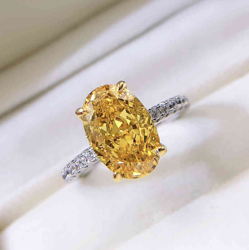 Solid 925 Sterling Silver 8*12MM Ice Broken Oval Created Moissanite Diamond Citrine Ring For Women Engagement Fine Jewelry 2021
Solid 925 Sterling Silver 8*12MM Ice Broken Oval Created Moissanite Diamond Citrine Ring For Women Engagement Fine Jewelry 2021