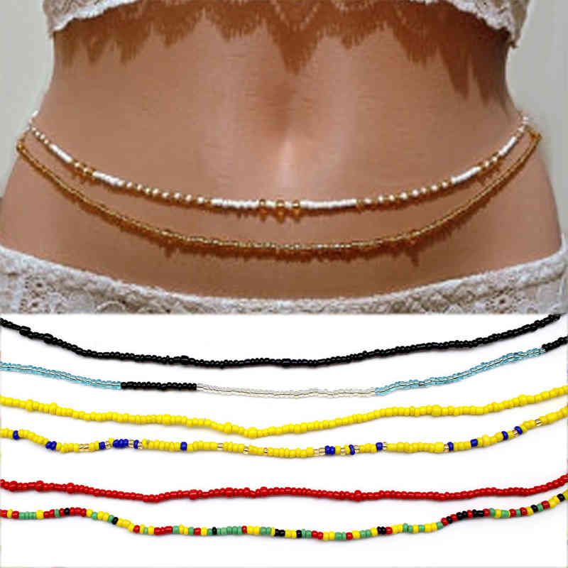 Summer Beach Rice Beads Colored Belly Chains Women Bohemian Double Waist Necklace Bikini Jewelry Accessories
Summer Beach Rice Beads Colored Belly Chains Women Bohemian Double Waist Necklace Bikini Jewelry Accessories