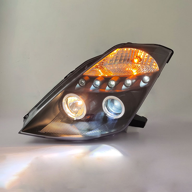 Cars Headlight For Nissan 350Z 2003-2008 Headlights LED 350-Z DRL Running lights Bi-Xenon Beam Fog lights angel eyes