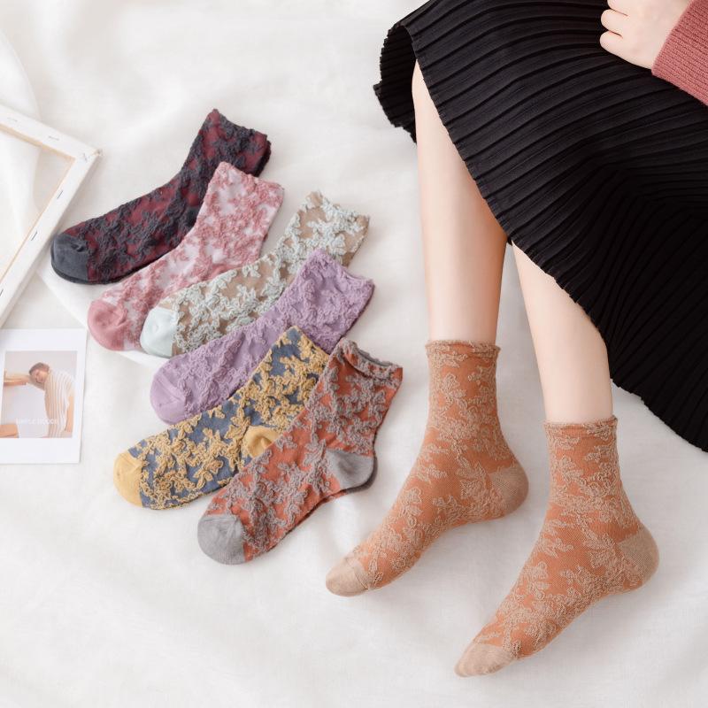 Socks & Hosiery Retro Shivering Autumn Winter Cute Cotton Korea Japanese Kawaii Harajuku Woman 5 Style Designer SocksSocks