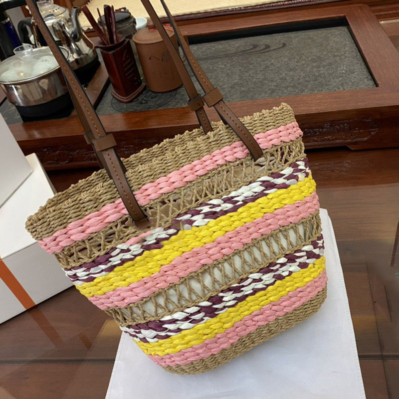 Designer Straw Shoulder Bags Handbags Basket Tote in elephant grass and calfskin bag Shoulder or hand carry Women Purse, 5 45x26
Designer Straw Shoulder Bags Handbags Basket Tote in elephant grass and calfskin bag Shoulder or hand carry Women Purse, 5 45x26