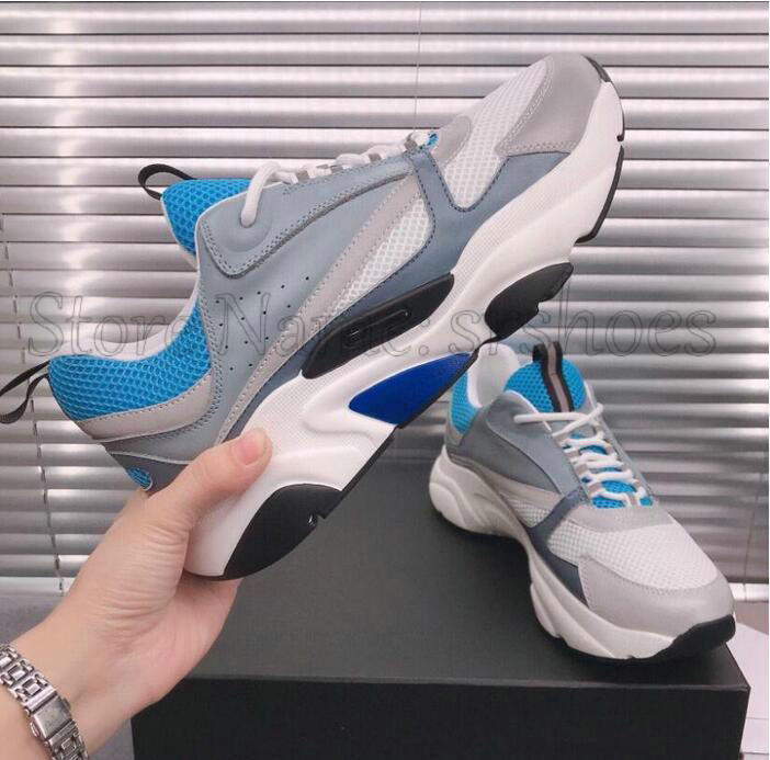 Shoes Homme B22 Designer Sneaker White Leather Calfskin Men Reflective Technical Knit Women Mesh Platform Sneakers Blue Grey Designers, Color#4
Shoes Homme B22 Designer Sneaker White Leather Calfskin Men Reflective Technical Knit Women Mesh Platform Sneakers Blue Grey Designers, Color#4