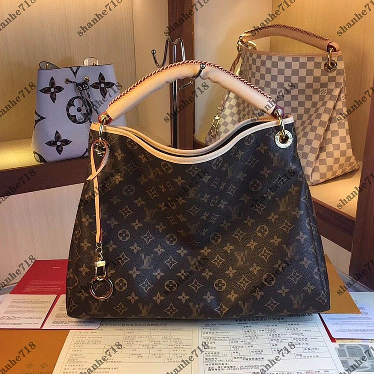 Vintage Cowhide Artsy Totes Designer Luxury Handbags Black Emboss Lady Purses Women Shoulder Crossbody Bags with Handle Onthego Shopper Bag, Bubble paper package
Vintage Cowhide Artsy Totes Designer Luxury Handbags Black Emboss Lady Purses Women Shoulder Crossbody Bags with Handle Onthego Shopper Bag, Bubble paper package