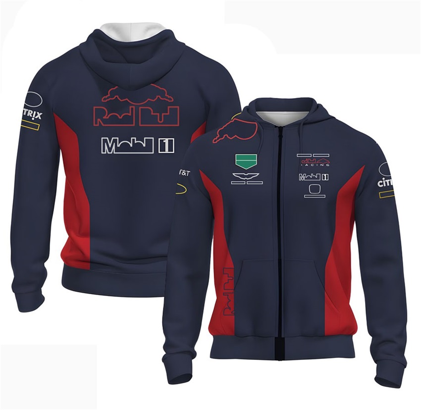 2023 F1 Formula 1 Team Zip Up Hoodie Racing Jacket Sweatshirt Spring Autumn Men's Oversized Hoodies Motocross Jersey Tops free shipping