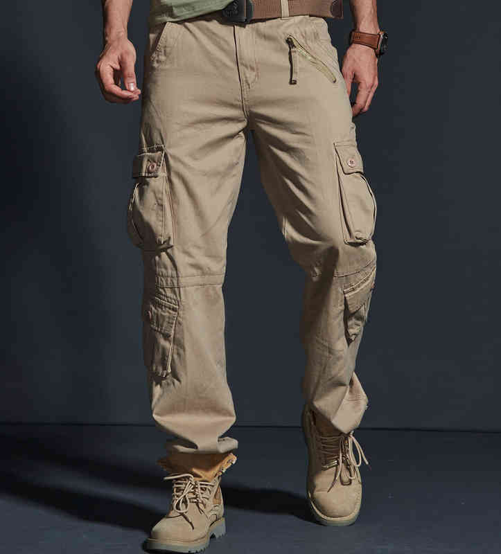 Men Cargo Pants Hig… - image