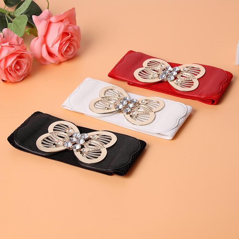 Belts Fashion Buckle Wide Belt Elastic Ladies Leisure Antique Rhinestone Girl Decorative Girdle For Women Luxury Designer Brand, White
Belts Fashion Buckle Wide Belt Elastic Ladies Leisure Antique Rhinestone Girl Decorative Girdle For Women Luxury Designer Brand, White