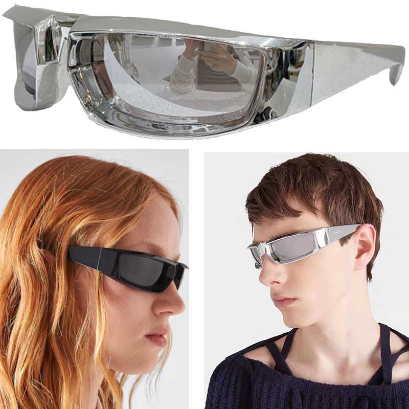 Fashion Occhiali P Home Runway Sunglasses SPR29Y Rectangular Frame Silver Sport Style Glasses SPR 25 Nylon Material Top Quality With Original Box