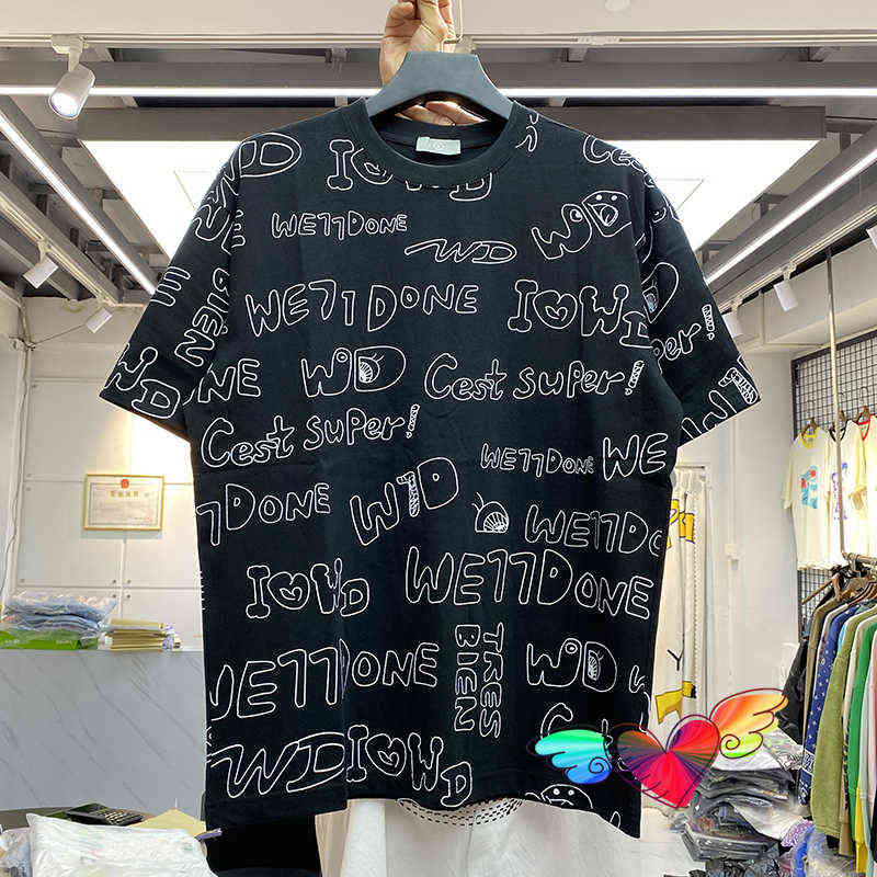 2021 Full WE11DONE T-shirt Men Women High Quality Oversize Welldone Tee Allover Letters Print Tops Short SleeveT220721, Black
2021 Full WE11DONE T-shirt Men Women High Quality Oversize Welldone Tee Allover Letters Print Tops Short SleeveT220721, Black