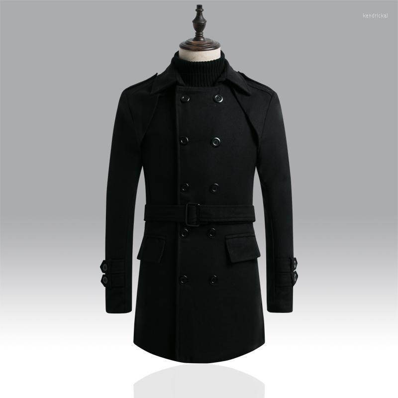 Men's Wool & Blends 2022 Slim Mid-length Windbreaker Belt Style Autumn And Winter Business Casual Coat Jacket Thickening Kend22, Black
Men's Wool & Blends 2022 Slim Mid-length Windbreaker Belt Style Autumn And Winter Business Casual Coat Jacket Thickening Kend22, Black