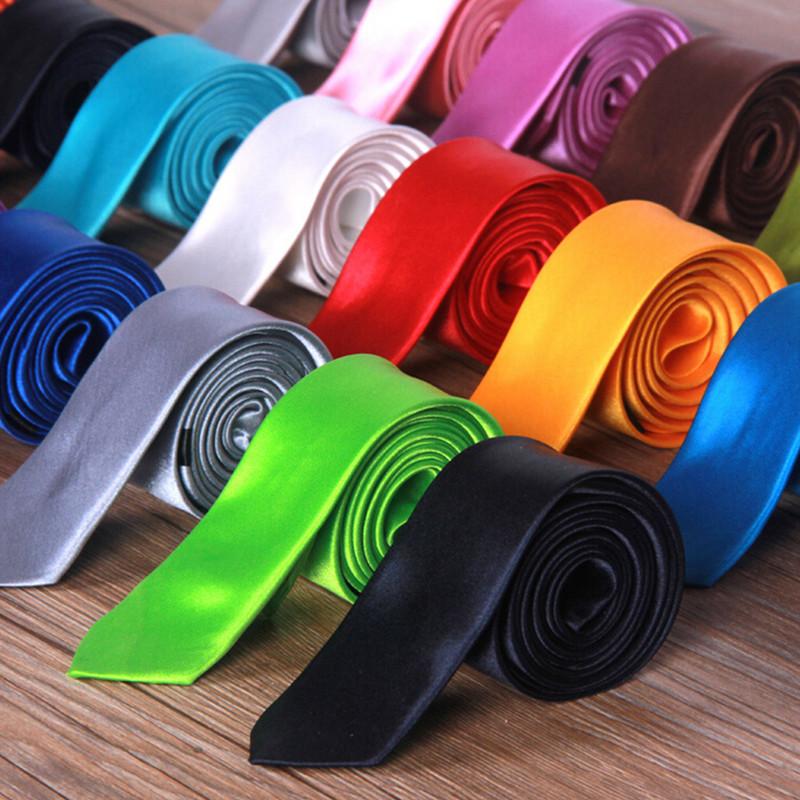 

Bow Ties Tie Necktie Men's Slim Skinny Choker Plain Satin Business Man Multi-color Fashion Style Pure Color For Boyfriend GiftBow