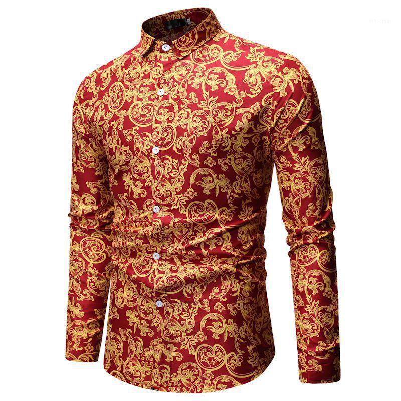 Brand Hipster Holiday Men Red Gold Floral Print Casual Long Sleeve Dress Shirts Singer Stage Slim Hawaiian Beach Shirt Camisa Men's, Bml21 yellow
Brand Hipster Holiday Men Red Gold Floral Print Casual Long Sleeve Dress Shirts Singer Stage Slim Hawaiian Beach Shirt Camisa Men's, Bml21 yellow