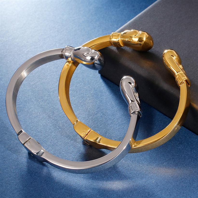 Boxing Gloves Style Mens Bracelets & Bangles For Men Gold Stainless Steel Man Open Male Biker Jewellery Wristband2512
Boxing Gloves Style Mens Bracelets & Bangles For Men Gold Stainless Steel Man Open Male Biker Jewellery Wristband2512