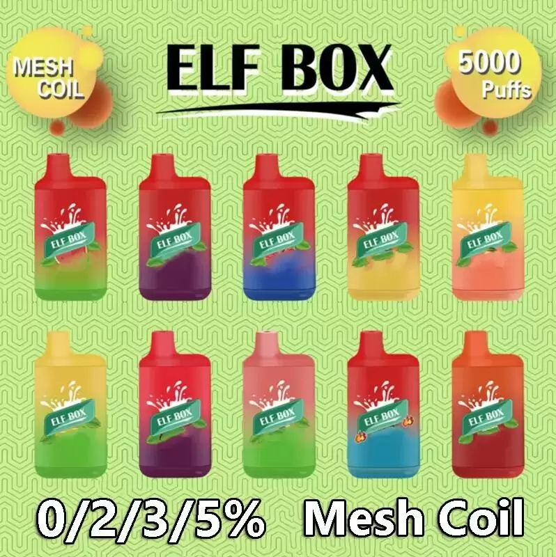 Original Elf Box 5000Puffs Disposable E cigarette Vape Pen Mesh Coil 12ml Pre-filled Pod 650mah Rechargeable Battery Cartridge Pod Device Vaporizer vapes
Original Elf Box 5000Puffs Disposable E cigarette Vape Pen Mesh Coil 12ml Pre-filled Pod 650mah Rechargeable Battery Cartridge Pod Device Vaporizer vapes