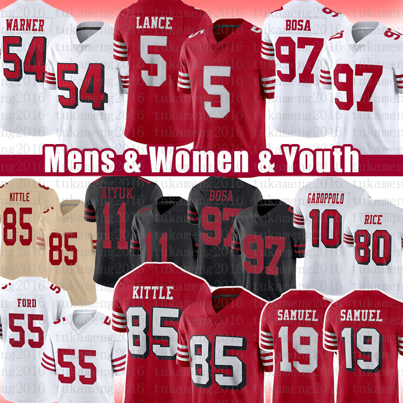 85 George Kittle Football Jersey Nick Bosa Trey Lance Fred Warner Deebo Samuel Jimmy Garoppolo Brandon Aiyuk Robbie Gould Kyle Juszczyk Dee Ford Trent Williams Lott, Women size s-xxl((sijiuren)
85 George Kittle Football Jersey Nick Bosa Trey Lance Fred Warner Deebo Samuel Jimmy Garoppolo Brandon Aiyuk Robbie Gould Kyle Juszczyk Dee Ford Trent Williams Lott, Women size s-xxl((sijiuren)