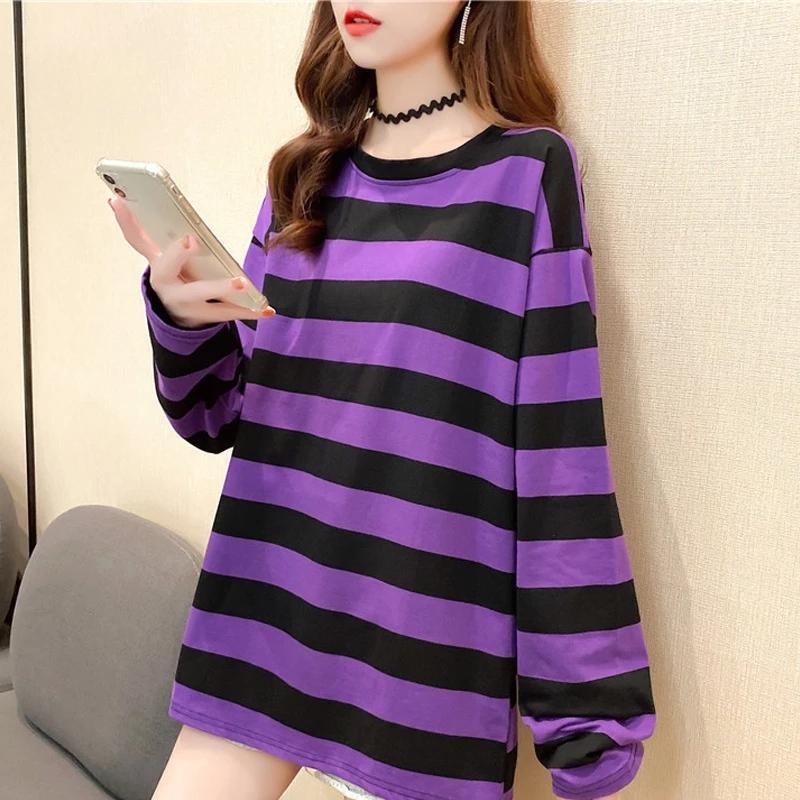 Women's T-Shirt Women Striped Oversize Tshirt Chic Fashion 90s Full Sleeve Loose T-shirts Female Casual Tops Clothes Streetwear T Shirt, Green
Women's T-Shirt Women Striped Oversize Tshirt Chic Fashion 90s Full Sleeve Loose T-shirts Female Casual Tops Clothes Streetwear T Shirt, Green