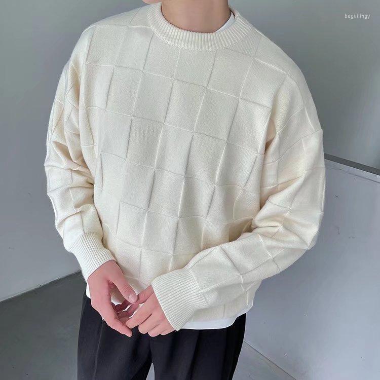 Men's Sweaters Men Sweater Autumn Spring Round Neck Bottoming Pullover Korean Lazy Style Loose Plaid Chic Begu22, Black
Men's Sweaters Men Sweater Autumn Spring Round Neck Bottoming Pullover Korean Lazy Style Loose Plaid Chic Begu22, Black
