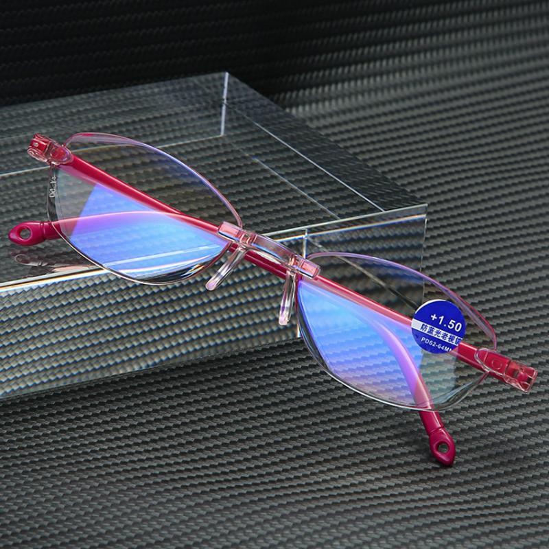 Sunglasses Red Diamond Frameless Anti-blue Reading Glasses Women Fashion Lightweight Computer Eyeglasses Portable Prescription MenSunglasses
Sunglasses Red Diamond Frameless Anti-blue Reading Glasses Women Fashion Lightweight Computer Eyeglasses Portable Prescription MenSunglasses