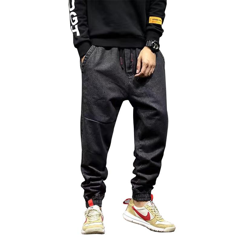 Men's Jeans Japanese Vintage Fashion Men Loose Fit Elastic Waist Slack Bottom Denim Cargo Pants Streetwear Hip Hop JoggersMen's, Black 
Men's Jeans Japanese Vintage Fashion Men Loose Fit Elastic Waist Slack Bottom Denim Cargo Pants Streetwear Hip Hop JoggersMen's, Black