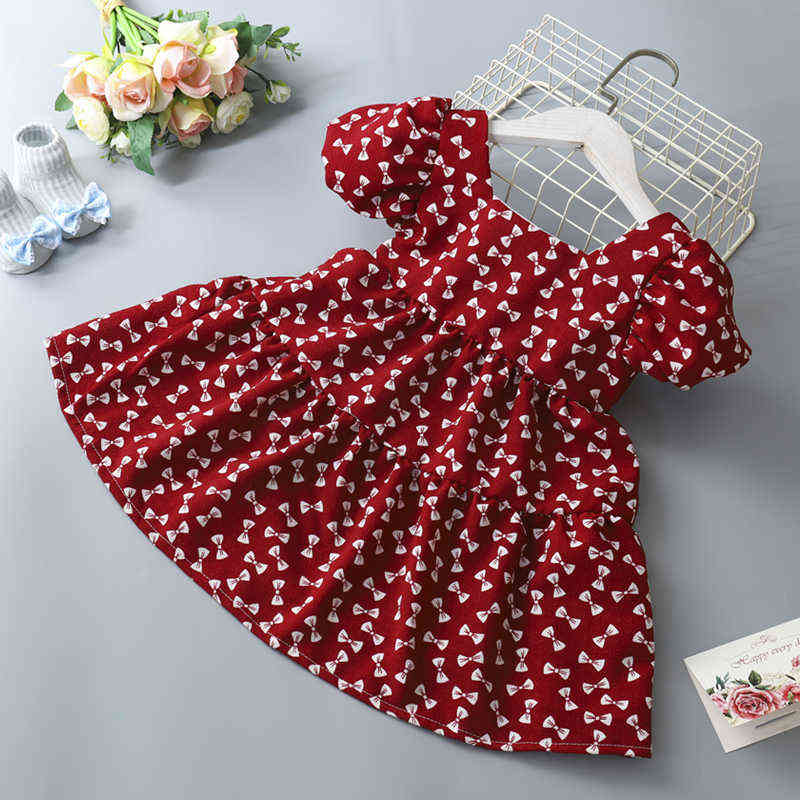 Summer Toddler Dresses Baby Girl Clothes Cute Flowers Print Princess Dress Girls Casual Dress Y220510