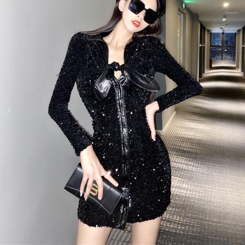 Casual Dresses 2022 Autumn Winter Fashion Streetwear Bling Sequines Slim Shirt Dress Women Sexy Night Club Party Robe Femme, Black
Casual Dresses 2022 Autumn Winter Fashion Streetwear Bling Sequines Slim Shirt Dress Women Sexy Night Club Party Robe Femme, Black