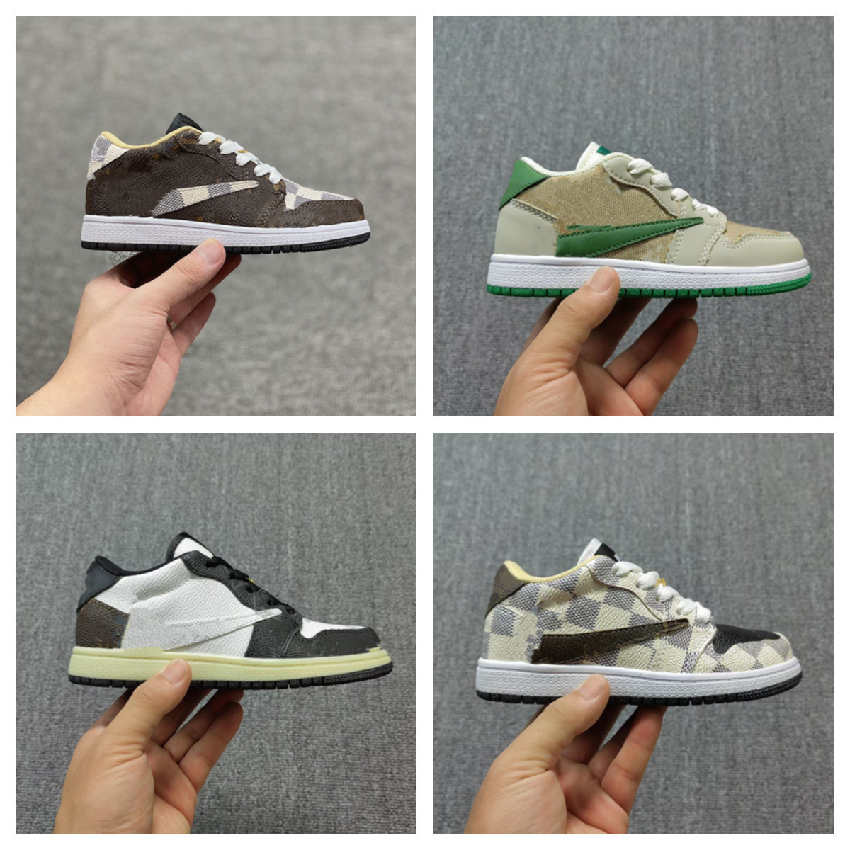 Kids children Travis Scotts Low Basketball shoes Jumpman 1 1s sneaker baby toddlers casual shoes Reverse Bred black toe Mocha trainers boys girls sneakers, Fill postage
Kids children Travis Scotts Low Basketball shoes Jumpman 1 1s sneaker baby toddlers casual shoes Reverse Bred black toe Mocha trainers boys girls sneakers, Fill postage