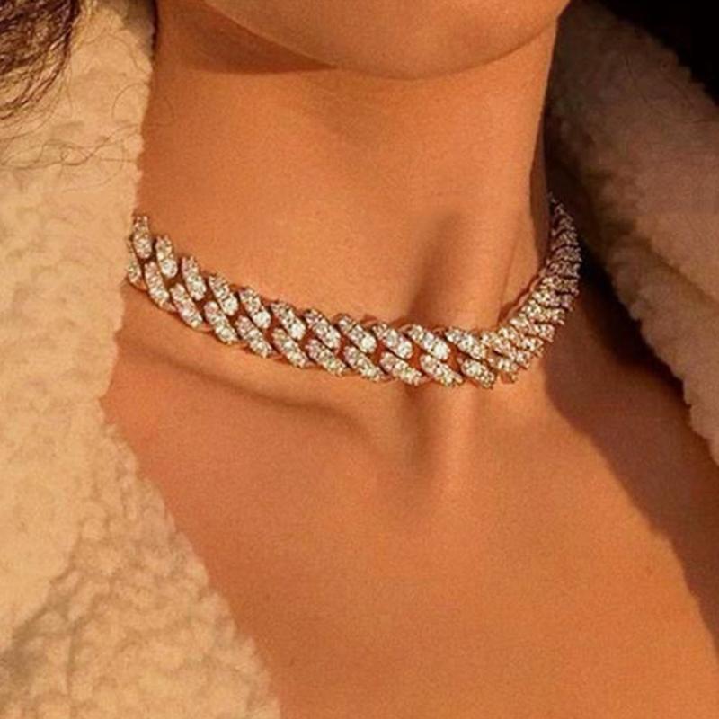 Chains Bling Crystal Cuban Link Chain Choker Necklaces For Women Men Iced Out Hip Hop Rapper Paved Rhinestones Necklace Punk JewelryChains
Chains Bling Crystal Cuban Link Chain Choker Necklaces For Women Men Iced Out Hip Hop Rapper Paved Rhinestones Necklace Punk JewelryChains