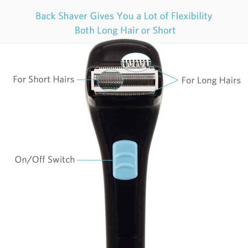 Painless Shave Professional Hair Removal Back Hair Removal and Body Shaver Easy to Use Extra Long HandleT220718 T220725