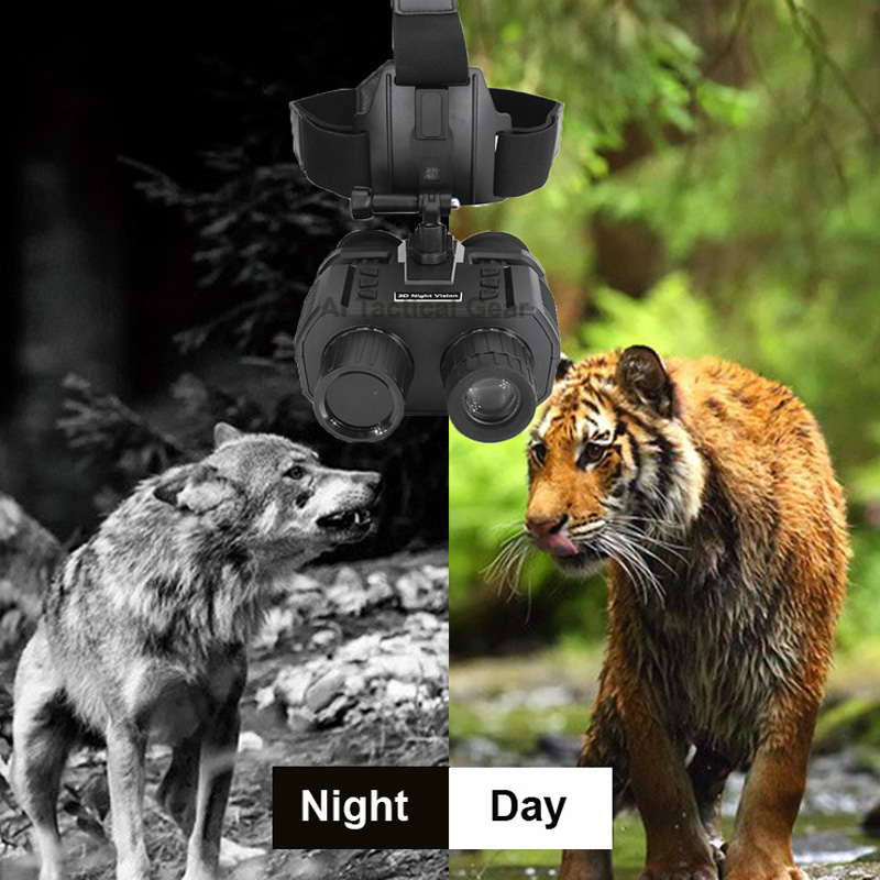 BekinTek 3D Helmet Night Vision Binoculars Head Mountable IR Infrared Telescope Goggles Long Observe Distance in Darkness Optics 4
