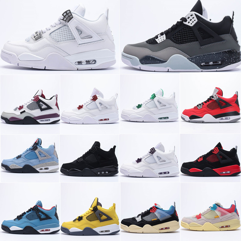 4 4s Jumpman High Quality Mens Womens Basketball Shoes Desert Moss Red Thunder Yellow University Blue White Oreo Taupe Haze Black Cat Men Trainer Outdoor Sneakers, Box
4 4s Jumpman High Quality Mens Womens Basketball Shoes Desert Moss Red Thunder Yellow University Blue White Oreo Taupe Haze Black Cat Men Trainer Outdoor Sneakers, Box