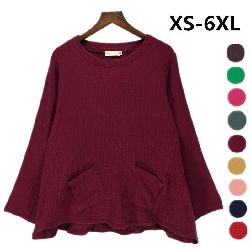 Women's Blouses & Shirts Vintage Comfortable Women Blouse Candy Colors Loose Casual Cotton Linen Clothes FemininasWomen's, Brown
Women's Blouses & Shirts Vintage Comfortable Women Blouse Candy Colors Loose Casual Cotton Linen Clothes FemininasWomen's, Brown