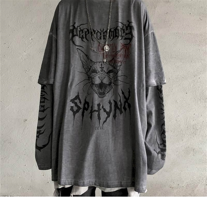 Punk Unisex T Shirt Streetwear Cool Patchwork Tshirt Harajuku Summer Tops Tees Spring Long Sleeve High Street Loose Japan Style 220407, Beige
Punk Unisex T Shirt Streetwear Cool Patchwork Tshirt Harajuku Summer Tops Tees Spring Long Sleeve High Street Loose Japan Style 220407, Beige