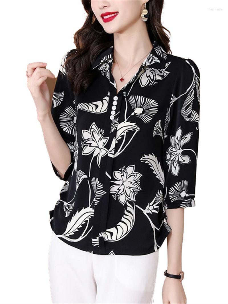 Women's Blouses & Shirts Women Spring Summer Lady Fashion Casual Short Sleeve Turn-down Collar Flower Printing Blusas Tops G2095Women's Hora, Blue
Women's Blouses & Shirts Women Spring Summer Lady Fashion Casual Short Sleeve Turn-down Collar Flower Printing Blusas Tops G2095Women's Hora, Blue