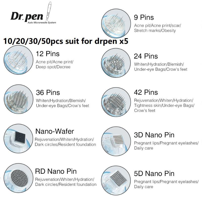 

Tattoo Needles Dr Pen X5 10/20/30/50 PCS Bayonet Needle Cartridges 9/12/24/Nano Cartridge Replacement Skin Care
