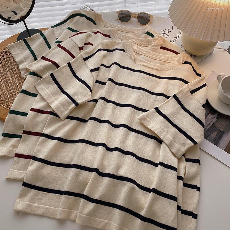 Women's Sweaters Knitted Pullovers For Women O-Neck Short Sleeve Top Patchwork Striped Korean Fashion Casual Woman Pullover DropWomen's Perf, Black
Women's Sweaters Knitted Pullovers For Women O-Neck Short Sleeve Top Patchwork Striped Korean Fashion Casual Woman Pullover DropWomen's Perf, Black