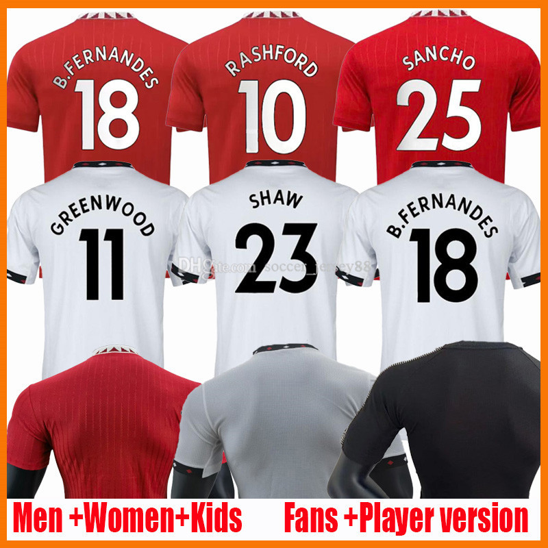 SANCHO soccer jerseys 21 22 23 RASHFORD SHAW POGBA 2022 2023 fans player version MANS MARTIAL UTD B. FERNANDES LINGARD jersey football shirt men kids kit uniforms, 21-22 men home+patch 2 
SANCHO soccer jerseys 21 22 23 RASHFORD SHAW POGBA 2022 2023 fans player version MANS MARTIAL UTD B. FERNANDES LINGARD jersey football shirt men kids kit uniforms, 21-22 men home+patch 2