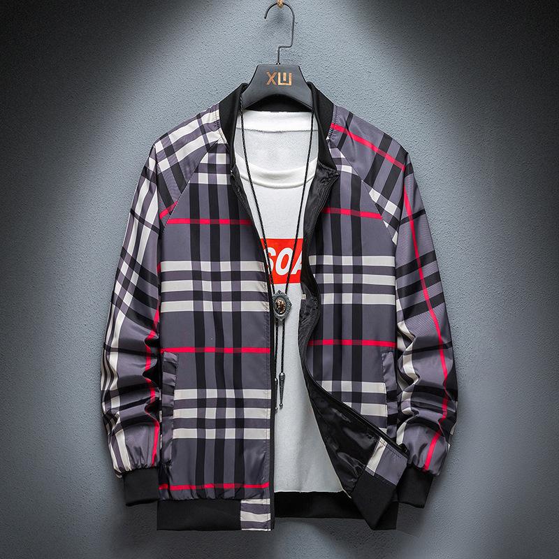 Men's T-Shirts Men's Jacket Thin Plaid Korean Version Slim Handsome Outer Baseball UniformMen's, 02
Men's T-Shirts Men's Jacket Thin Plaid Korean Version Slim Handsome Outer Baseball UniformMen's, 02