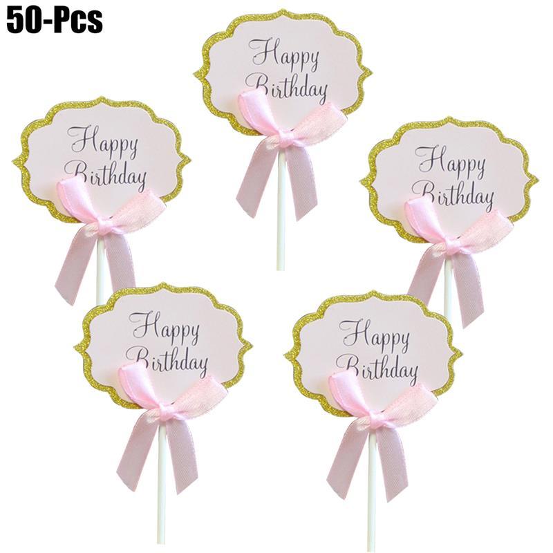 Party Decoration 50PCS Cake Topper Fashionable Bowknot DIY Cupcake For Birthday Decor
Party Decoration 50PCS Cake Topper Fashionable Bowknot DIY Cupcake For Birthday Decor