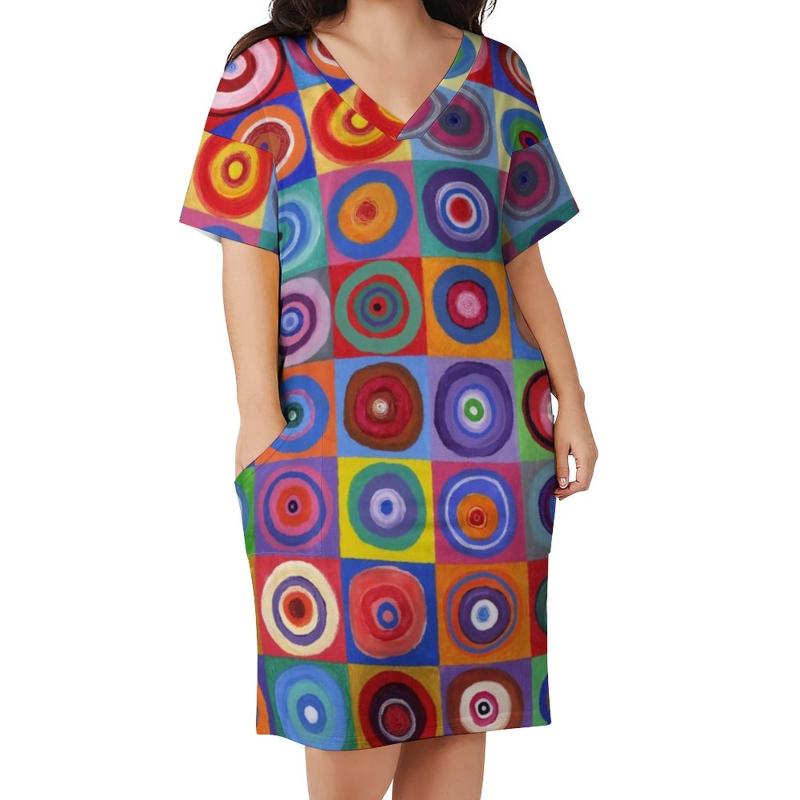Plus Size Dresses In Square Circles Casual Dress Women Colorful Plaid Print Trendy Summer V Neck Street Fashion 5XLPlus, Style-10
Plus Size Dresses In Square Circles Casual Dress Women Colorful Plaid Print Trendy Summer V Neck Street Fashion 5XLPlus, Style-10