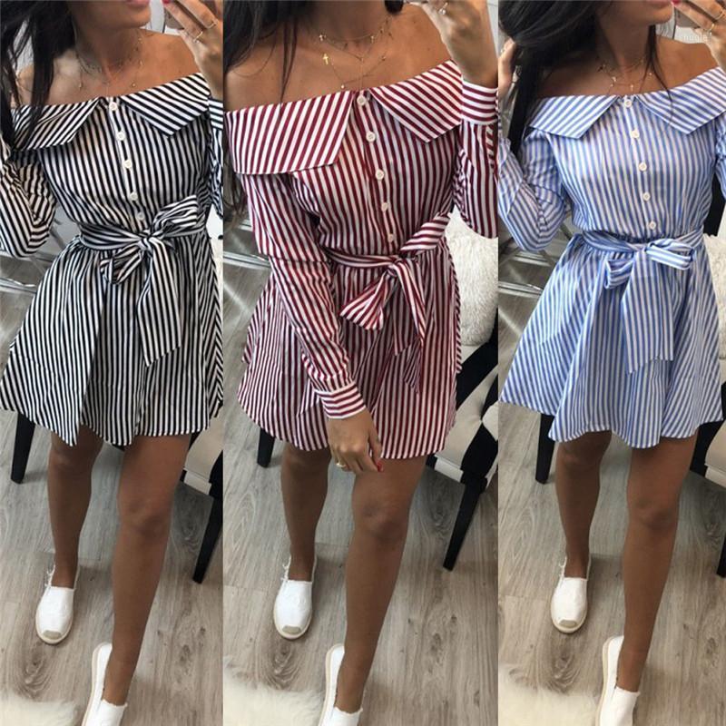 Women' Blouses & Shirts Womens Long Sleeve Striped Shirt 2022 Summer Fashion Ladies Off-shoulder Maxi Blouse Evening Party Button Holiday, As photo show
Women' Blouses & Shirts Womens Long Sleeve Striped Shirt 2022 Summer Fashion Ladies Off-shoulder Maxi Blouse Evening Party Button Holiday, As photo show