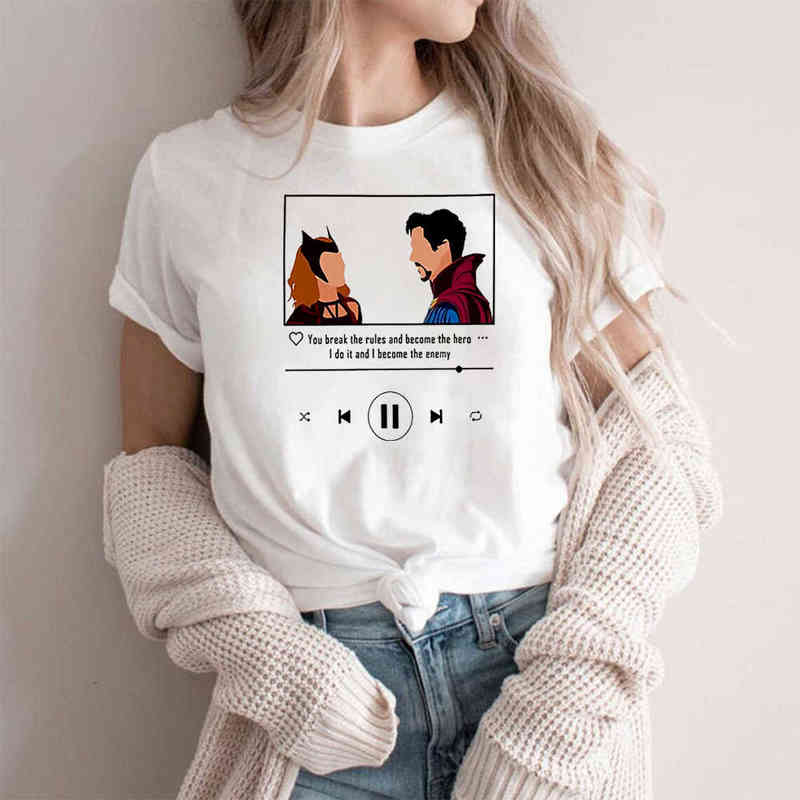 Dr Strange X Scarlet Witch Graphic Tee Multiverse of Madness Superhero Tees Wanda Maximoff Funny Quote T-shirt Kawaii Tops 220419, Navy blue
Dr Strange X Scarlet Witch Graphic Tee Multiverse of Madness Superhero Tees Wanda Maximoff Funny Quote T-shirt Kawaii Tops 220419, Navy blue