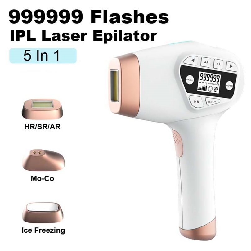 999999 Flashes IPL Laser Hair Removal Machine 5in1 Electirc Painless Permanent Epilator Device For Bikini Face Depilador A Laser 220702
999999 Flashes IPL Laser Hair Removal Machine 5in1 Electirc Painless Permanent Epilator Device For Bikini Face Depilador A Laser 220702
