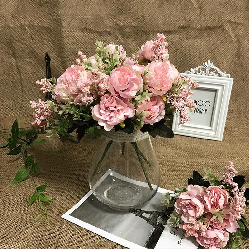 Decorative Flowers & Wreaths A Bunch Fake Bouquet Pography Props Peony Flower Silk Artificial 5 Heads Home Decoration
Decorative Flowers & Wreaths A Bunch Fake Bouquet Pography Props Peony Flower Silk Artificial 5 Heads Home Decoration
