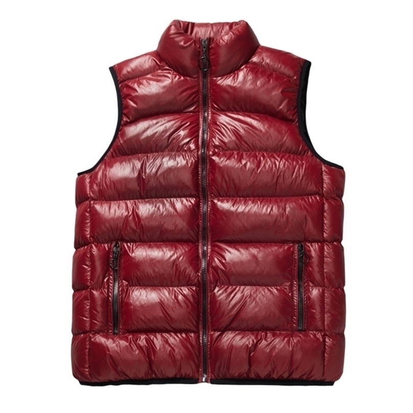 Men's Vest Casual Jacket Man Sleeveless Light Vest Male Winter Warm Men's Outerwear Vest Solid Vests For Men Waistcoat S-3XL 201128