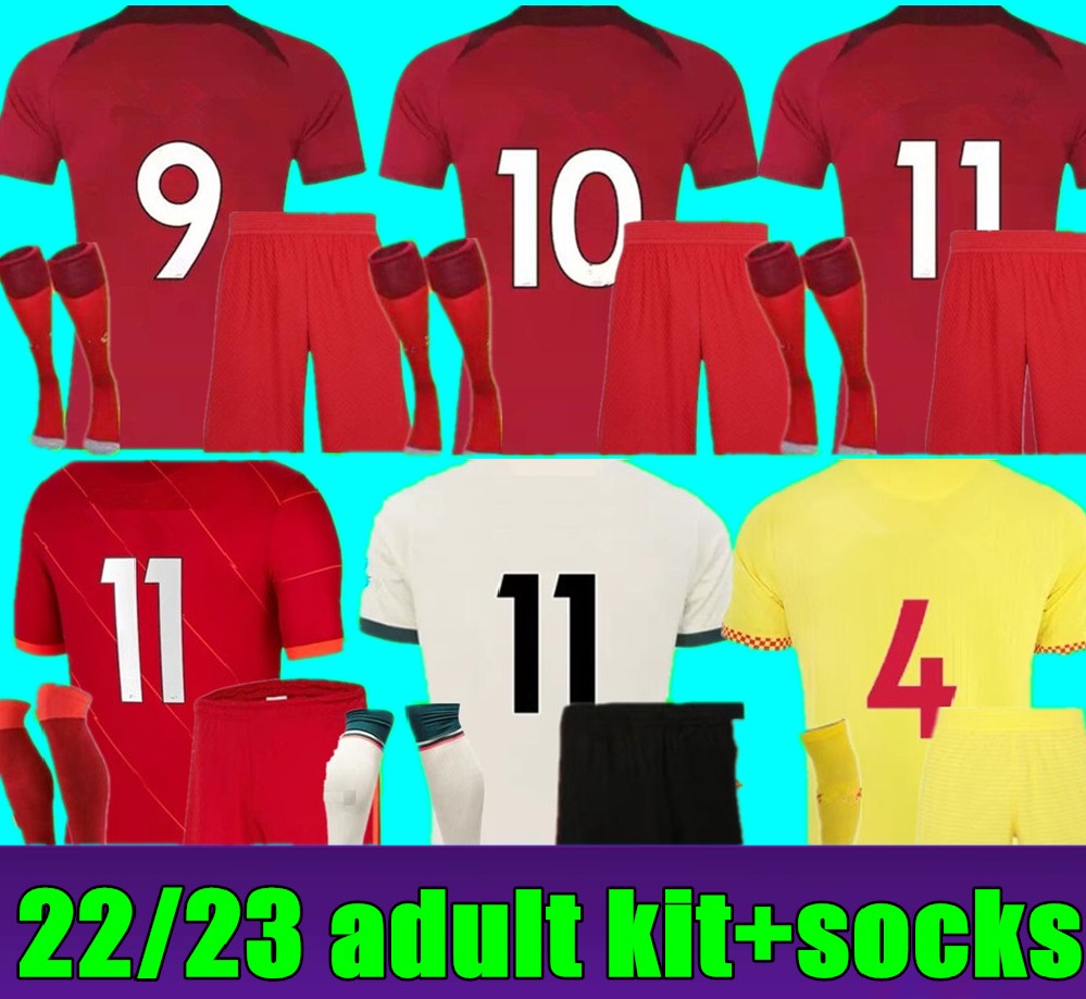 22 23 season home soccer jerseys 2022 2023 Mohamed FIRMINO Diogo KEITA Luis DIaz football shirts men kit uniforms Fabio Minamino Alexander Arnold Origi HOME RED, Home+socks