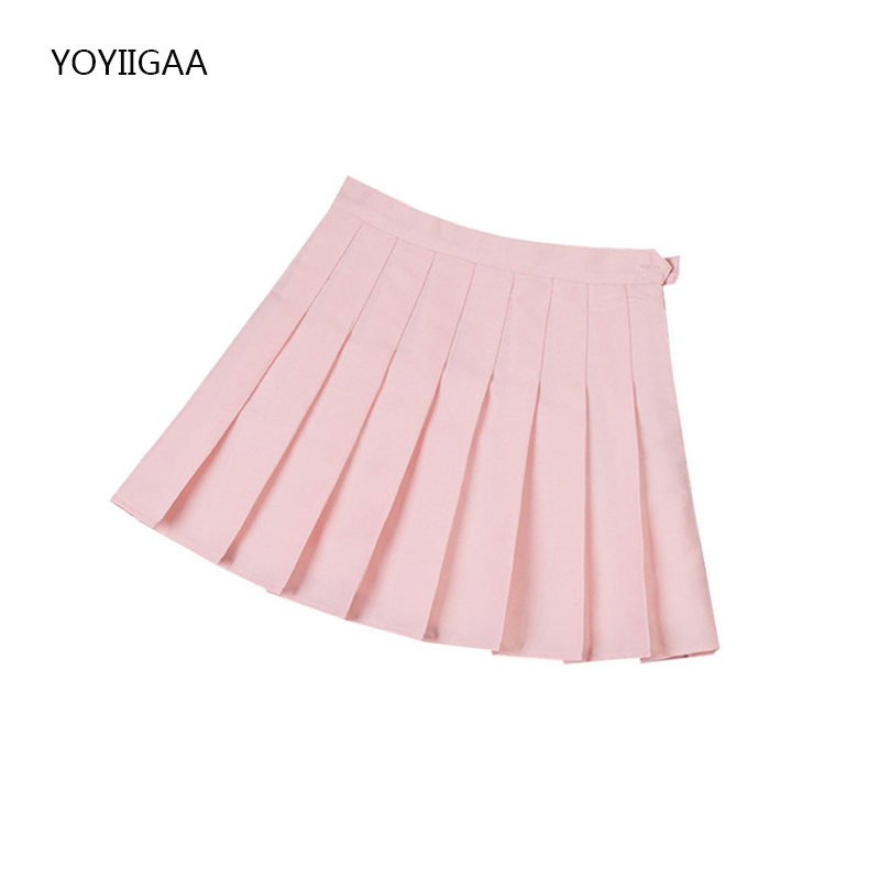 Summer Women Pleated Skirts High Waist Female Plaid Mini Skirt Sweet Cute Ladies Girls Dance Skirt Preppy Style Pleated Skirts 220701