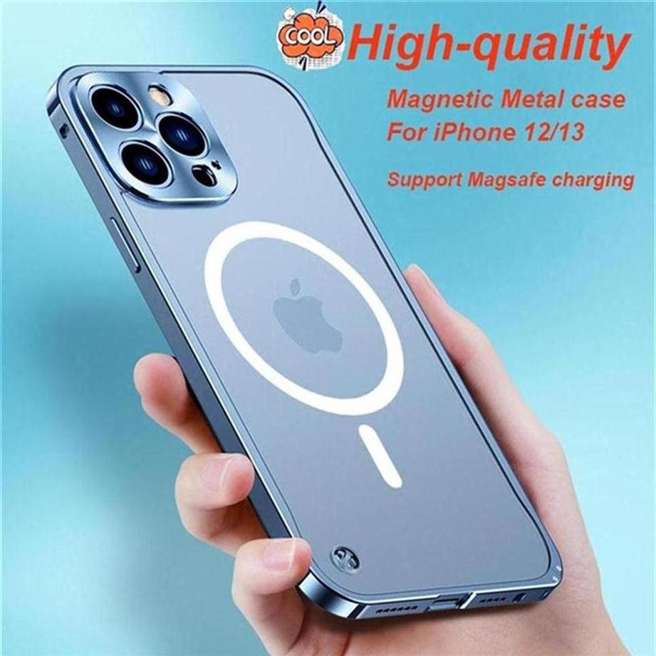 Designer Metal phone cases For iPhone 12 13 Pro Max support Magsafe charging case full protection Magnet Shock proof PC mobile cov292a, Black
Designer Metal phone cases For iPhone 12 13 Pro Max support Magsafe charging case full protection Magnet Shock proof PC mobile cov292a, Black